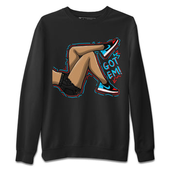 Air Jordan 1 Low UNC to Chicago shirt to match jordans Got Em Legs sneaker tees Air Jordan 1 UNC to Chicago SNRT Sneaker Release Tees Unisex Black 2 T-Shirt
