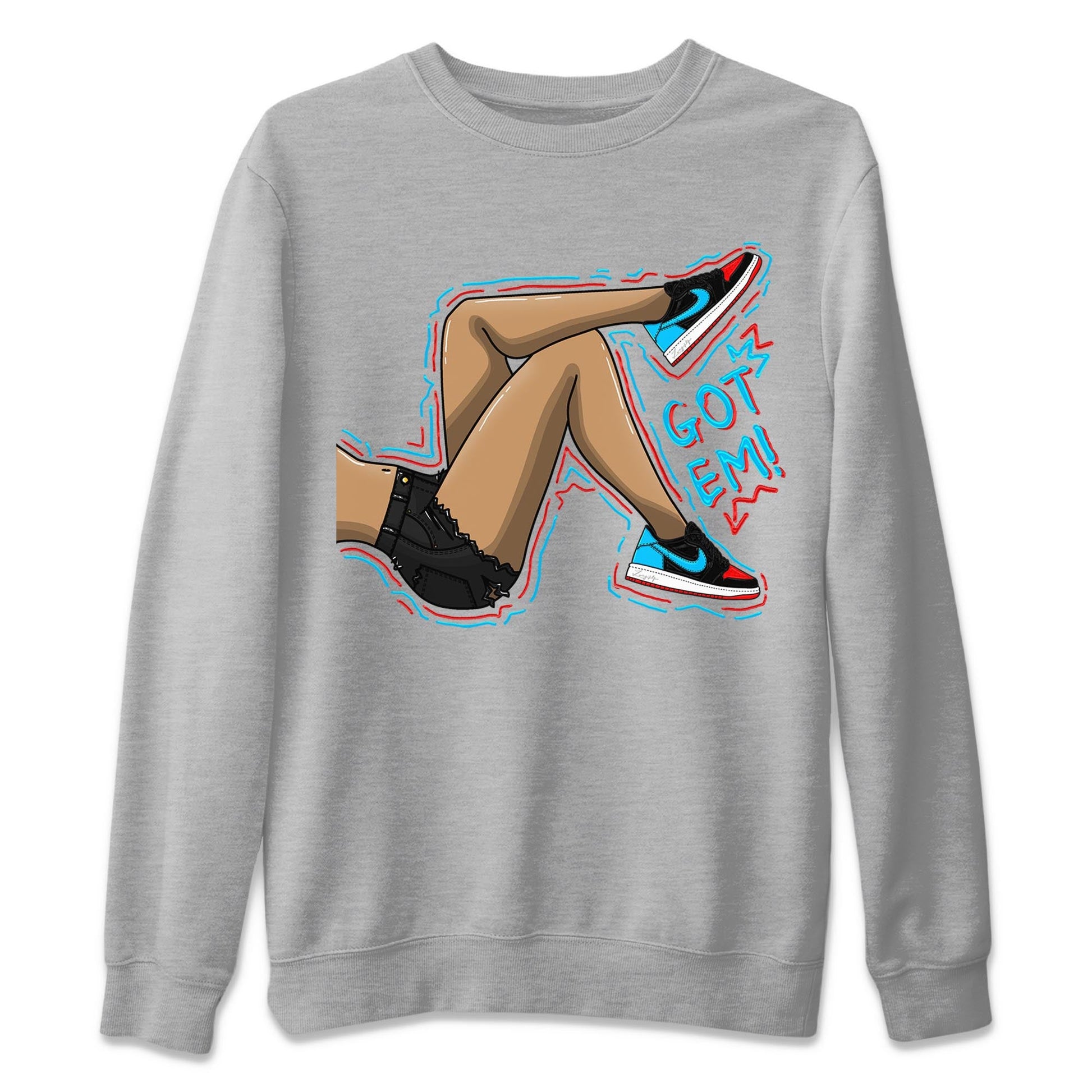 Air Jordan 1 Low UNC to Chicago shirt to match jordans Got Em Legs sneaker tees Air Jordan 1 UNC to Chicago SNRT Sneaker Release Tees Unisex Heather Grey 2 T-Shirt