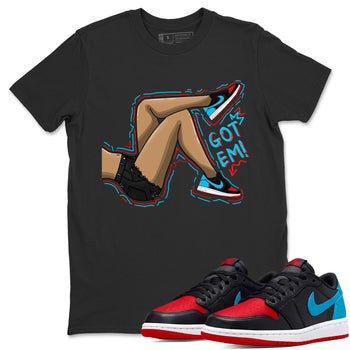 Air Jordan 1 Low UNC to Chicago shirt to match jordans Got Em Legs sneaker tees Air Jordan 1 UNC to Chicago SNRT Sneaker Release Tees Unisex Black 1 T-Shirt