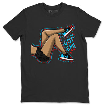 Air Jordan 1 Low UNC to Chicago shirt to match jordans Got Em Legs sneaker tees Air Jordan 1 UNC to Chicago SNRT Sneaker Release Tees Unisex Black 2 T-Shirt