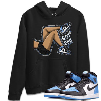 Air Jordan 1 Retro High OG University Blue shirt to match jordans Got Em Legs sneaker tees Air Jordan 1 UNC Toe SNRT Sneaker Release Tees Unisex Black 1 T-Shirt