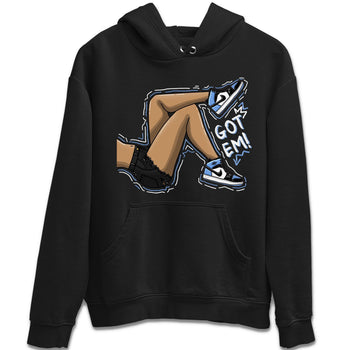 Air Jordan 1 Retro High OG University Blue shirt to match jordans Got Em Legs sneaker tees Air Jordan 1 UNC Toe SNRT Sneaker Release Tees Unisex Black 2 T-Shirt