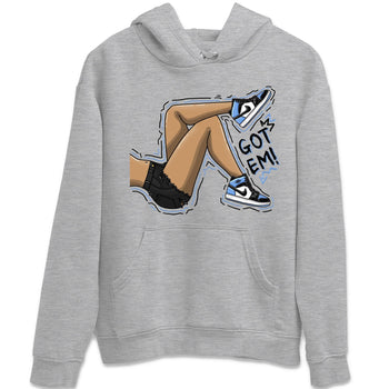 Air Jordan 1 Retro High OG University Blue shirt to match jordans Got Em Legs sneaker tees Air Jordan 1 UNC Toe SNRT Sneaker Release Tees Unisex Heather Grey 2 T-Shirt