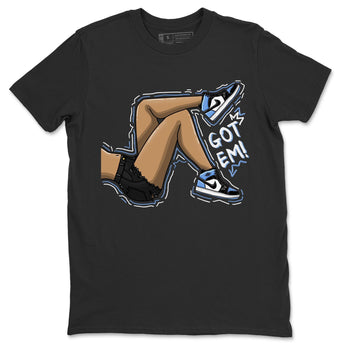 Air Jordan 1 Retro High OG University Blue shirt to match jordans Got Em Legs sneaker tees Air Jordan 1 UNC Toe SNRT Sneaker Release Tees Unisex Black 2 T-Shirt