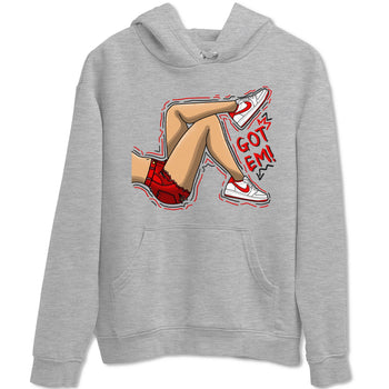 1s Low University Red shirt to match jordans Got Em Legs sneaker tees Air Jordan 1 University Red SNRT Sneaker Tees Sneaker Matching Clothing Brand Unisex Sneaker Tee Heather Grey 2 T-Shirt