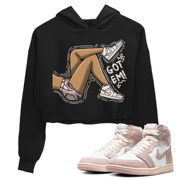 Air Jordan 1 Washed Pink Sneaker Match Tees Got Em Legs Sneaker Tees AJ1 Washed Pink Sneaker Release Tees Women's Shirts Black 1