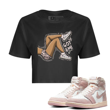 Air Jordan 1 Washed Pink Sneaker Match Tees Got Em Legs Sneaker Tees AJ1 Washed Pink Sneaker Release Tees Women's Shirts Black 1