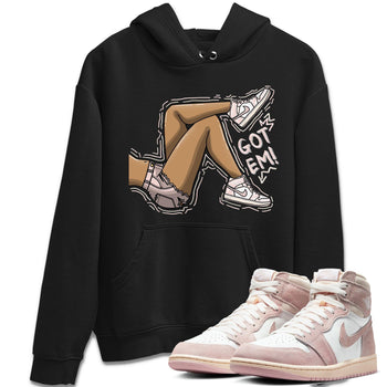 Air Jordan 1 Washed Pink Sneaker Match Tees Got Em Legs Sneaker Tees AJ1 Washed Pink Sneaker Release Tees Unisex Shirts Black 1
