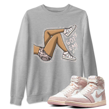 Air Jordan 1 Washed Pink Got Em Legs Crew Neck Sneaker Tees AJ1 Washed Pink Sneaker T-Shirts Washing and Care Tip