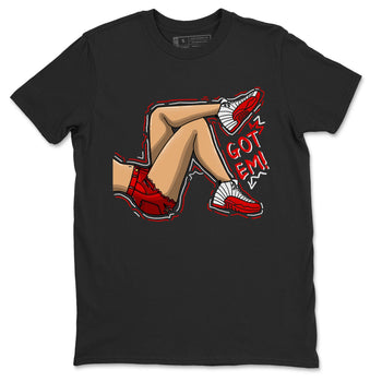 Jordan 12 Retro Cherry shirt to match jordans Varsity Red Got Em Legs special sneaker matching tees 12s Cherry SNRT sneaker tees Unisex Black 2 T-Shirt