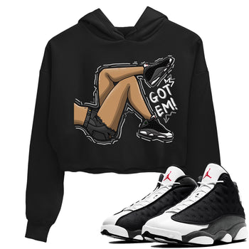 Air Jordan 13 Black Flint Sneaker Match Tees Got Em Legs Sneaker Tees AJ 13s Black Flint Sneaker Release Tees Women's Shirts Black 1