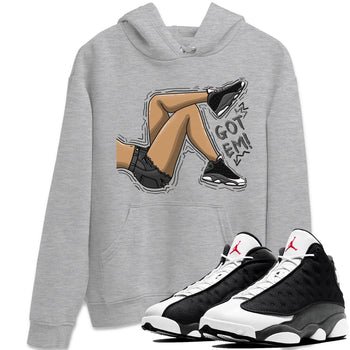Air Jordan 13 Black Flint Sneaker Match Tees Got Em Legs Sneaker Tees AJ 13s Black Flint Sneaker Release Tees Unisex Shirts Heather Grey 1