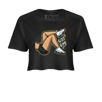 13s Blue Grey shirt to match jordans Got Em Legs sneaker tees Air Jordan 13 Blue Grey SNRT Sneaker Release Tees Black 2 crop length shirt