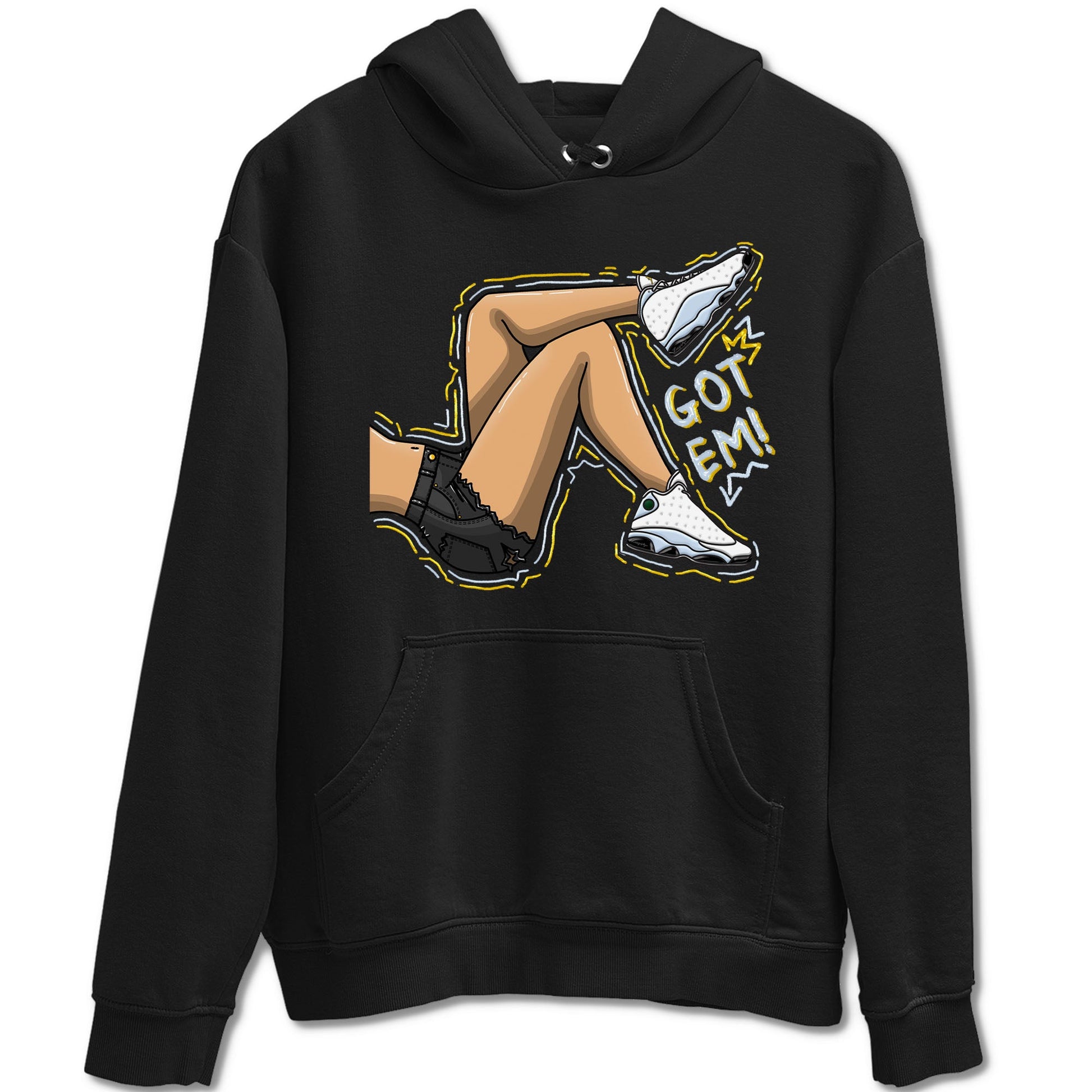 13s Blue Grey shirt to match jordans Got Em Legs sneaker tees Air Jordan 13 Blue Grey SNRT Sneaker Release Tees unisex cotton Black 2 crew neck shirt