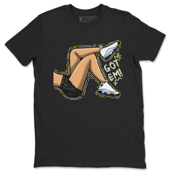 13s Blue Grey shirt to match jordans Got Em Legs sneaker tees Air Jordan 13 Blue Grey SNRT Sneaker Release Tees unisex cotton Black 2 crew neck shirt