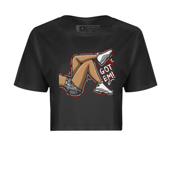 AJ13 Wolf Grey Sneaker Match Tees Got Em Legs Sneaker Tees Air Jordan 13 Wolf Grey SNRT Sneaker Release Tees Women's Shirts Black 2