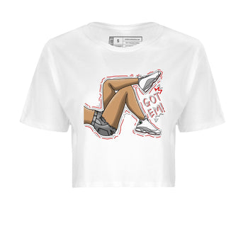 AJ13 Wolf Grey Sneaker Match Tees Got Em Legs Sneaker Tees Air Jordan 13 Wolf Grey SNRT Sneaker Release Tees Women's Shirts White 2