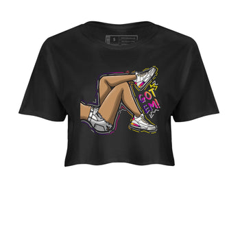 Air Jordan 3 J Balvin shirt to match jordans Got Em Legs sneaker tees Crew Neck Air Jordan 3 X J Balvin SNRT Sneaker Release Tees Black 2 Crop T-Shirt
