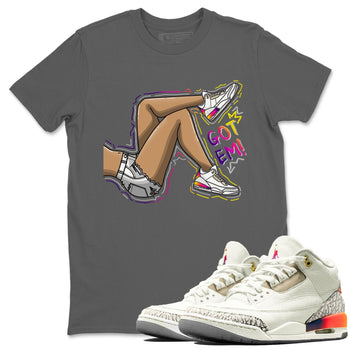 Air Jordan 3 J Balvin shirt to match jordans Got Em Legs sneaker tees Crew Neck Air Jordan 3 X J Balvin SNRT Sneaker Release Tees Unisex Casual Shirts Cool Grey 1 T-Shirt