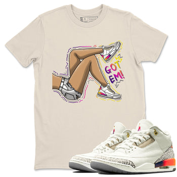 Air Jordan 3 J Balvin shirt to match jordans Got Em Legs sneaker tees Crew Neck Air Jordan 3 X J Balvin SNRT Sneaker Release Tees Unisex Casual Shirts Natural 1 T-Shirt