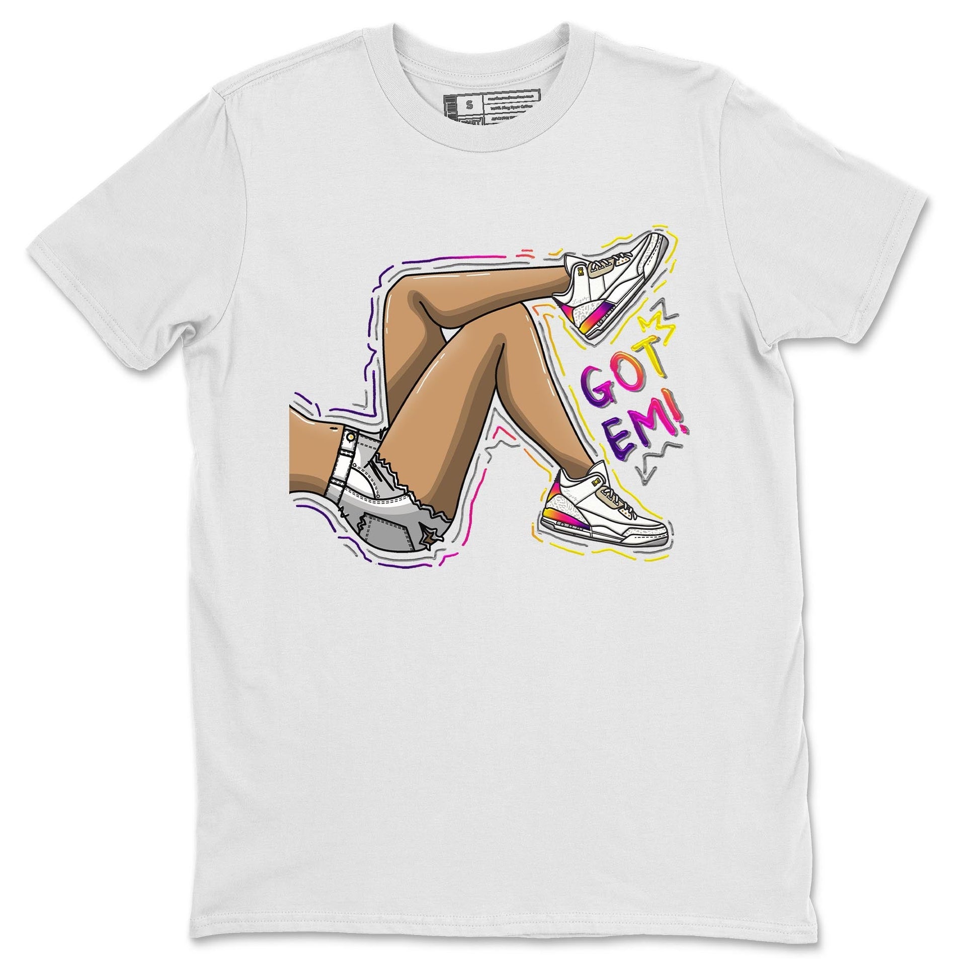 Air Jordan 3 J Balvin shirt to match jordans Got Em Legs sneaker tees Crew Neck Air Jordan 3 X J Balvin SNRT Sneaker Release Tees Unisex Casual Shirts White 2 T-Shirt
