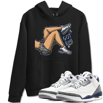 Air Jordan 3 Retro Midnight Navy shirt to match jordans Got Em Legs sneaker shirt 3s Midnight Navy SNRT sneaker tees unisex crew neck cotton Black 1 crew neck shirt