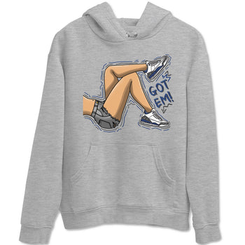 Air Jordan 3 Retro Midnight Navy shirt to match jordans Got Em Legs sneaker shirt 3s Midnight Navy SNRT sneaker tees unisex crew neck cotton Heather Grey 2 crew neck shirt