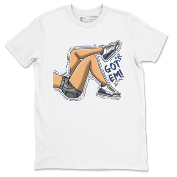 Air Jordan 3 Retro Midnight Navy shirt to match jordans Got Em Legs sneaker shirt 3s Midnight Navy SNRT sneaker tees unisex crew neck cotton White 2 crew neck shirt