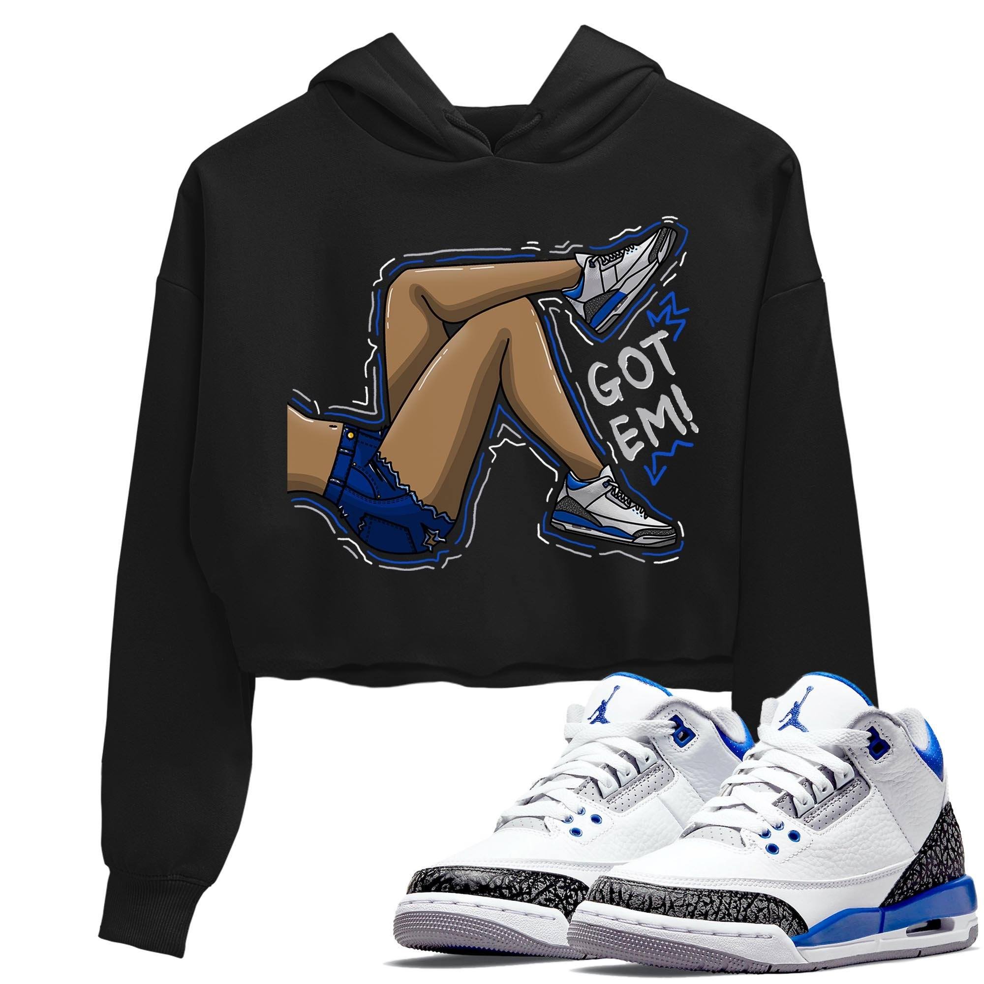 Jordan 3 Racer Blue Sneaker Match Tees Got Em Legs Sneaker Tees Jordan 3 Racer Blue Sneaker Release Tees Women's Shirts