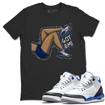 Jordan 3 Racer Blue Sneaker Match Tees Got Em Legs Sneaker Tees Jordan 3 Racer Blue Sneaker Release Tees Unisex Shirts
