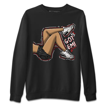 Air Jordan 3 White Cement Sneaker Match Tees Got Em Legs Sneaker Tees AJ 3s White Cement Sneaker Release Tees Unisex Shirts Black 2