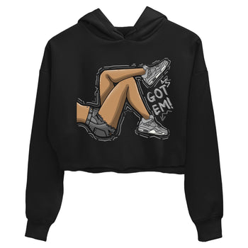 AJ4 Frozen Moments shirt to match jordans Got Em Legs sneaker tees Crew Neck AJ4 Frozen Moments SNRT Sneaker Release Tees Black 2 Crop T-Shirt