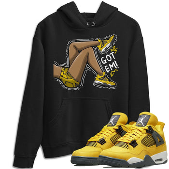 Jordan 4 Lightning Sneaker Match Tees Got Em Legs Sneaker Tees Jordan 4 Lightning Sneaker Release Tees Unisex Shirts