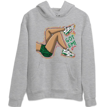 Jordan 4 Pine Green SB Sneaker Match Tees Got Em Legs Sneaker Tees 4s Pine Green Nike SB Sneaker Tees Sneaker Release Shirts Unisex Shirts Heather Grey 2