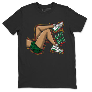 Jordan 4 Pine Green SB Sneaker Match Tees Got Em Legs Sneaker Tees 4s Pine Green Nike SB Sneaker Tees Sneaker Release Shirts Unisex Shirts Black 2