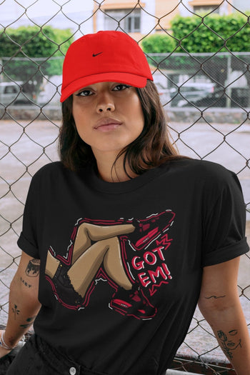 Jordan 4 Red Thunder Sneaker Match Tees Got Em Legs Sneaker Tees Jordan 4 Red Thunder Sneaker Release Tees Unisex Shirts