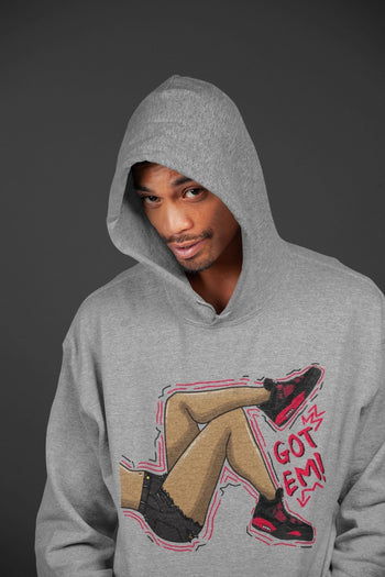 Jordan 4 Red Thunder Sneaker Match Tees Got Em Legs Sneaker Tees Jordan 4 Red Thunder Sneaker Release Tees Unisex Shirts