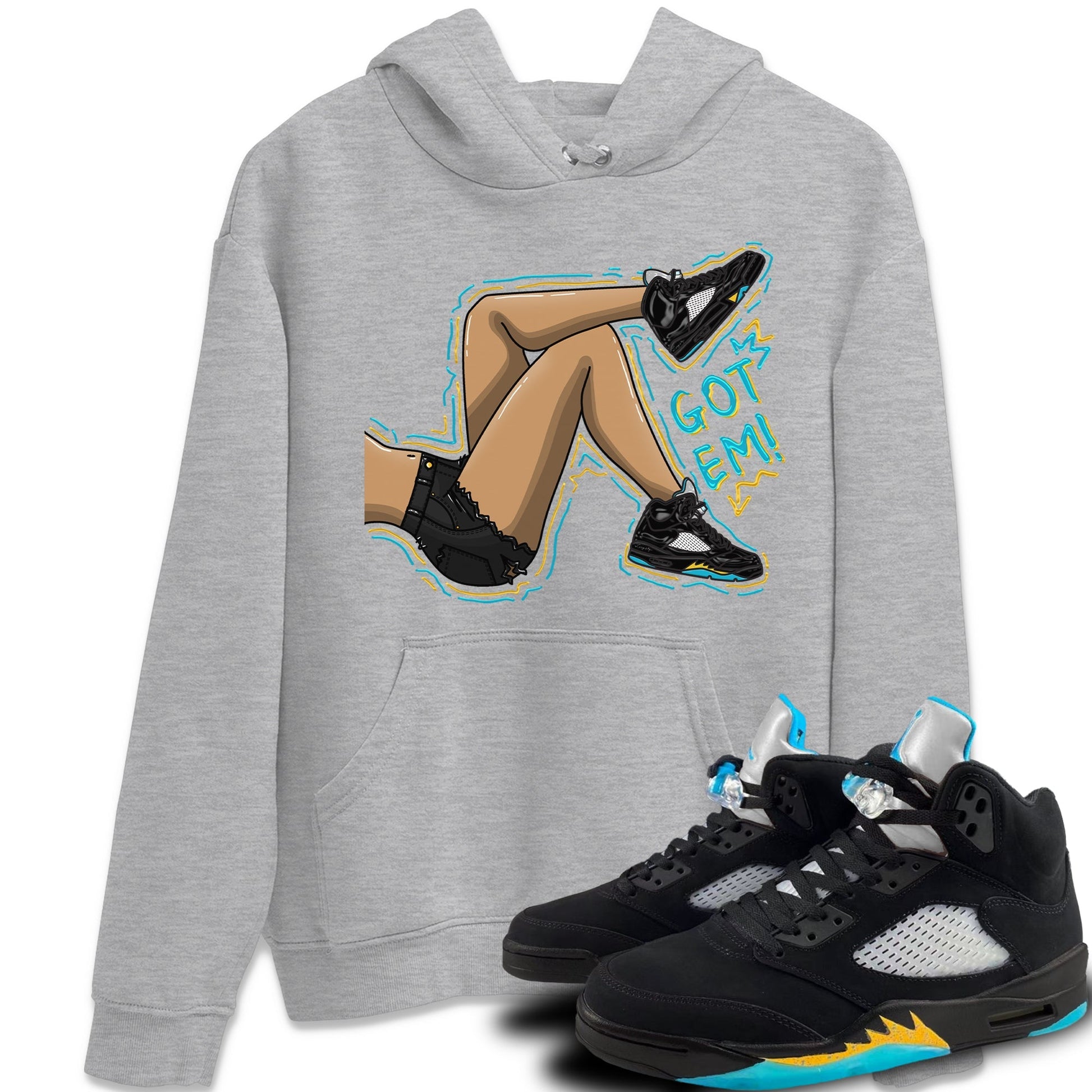 Jordan 5 Aqua Sneaker Match Tees Got Em Legs Sneaker Tees Jordan 5 Aqua Sneaker Release Tees Unisex Shirts