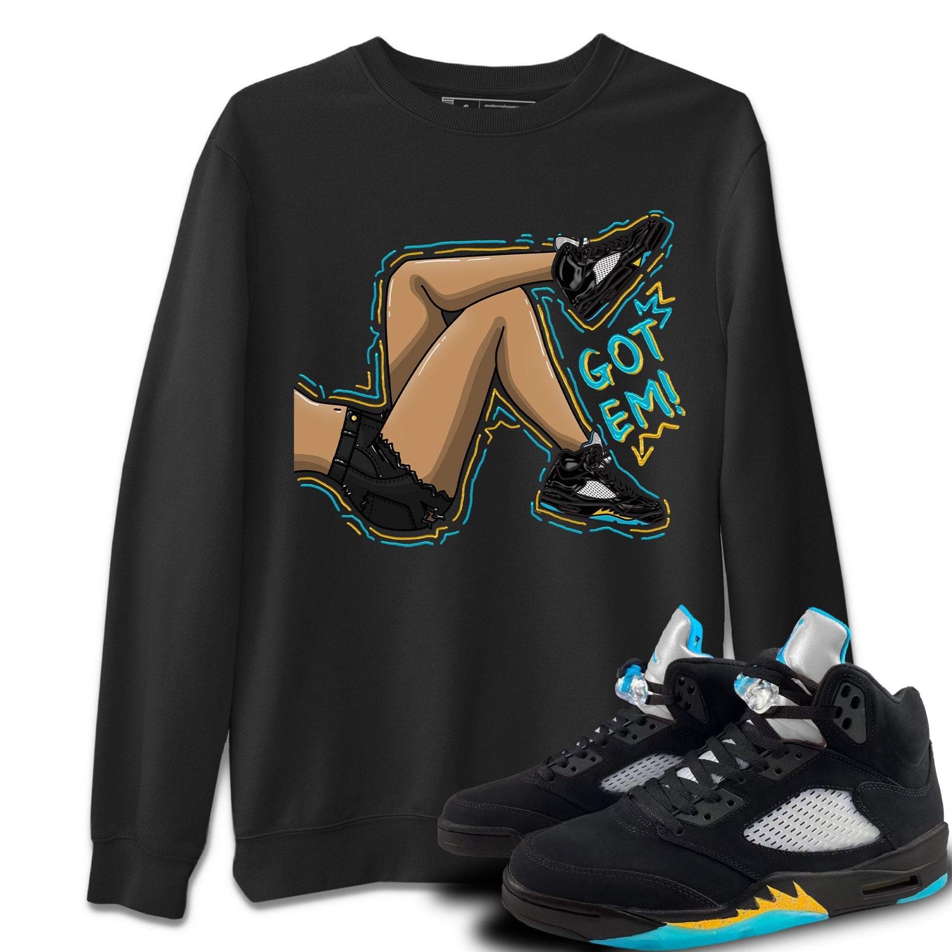 Jordan 5 Aqua Sneaker Match Tees Got Em Legs Sneaker Tees Jordan 5 Aqua Sneaker Release Tees Unisex Shirts
