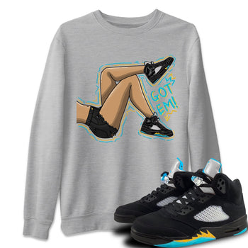Jordan 5 Aqua Sneaker Match Tees Got Em Legs Sneaker Tees Jordan 5 Aqua Sneaker Release Tees Unisex Shirts