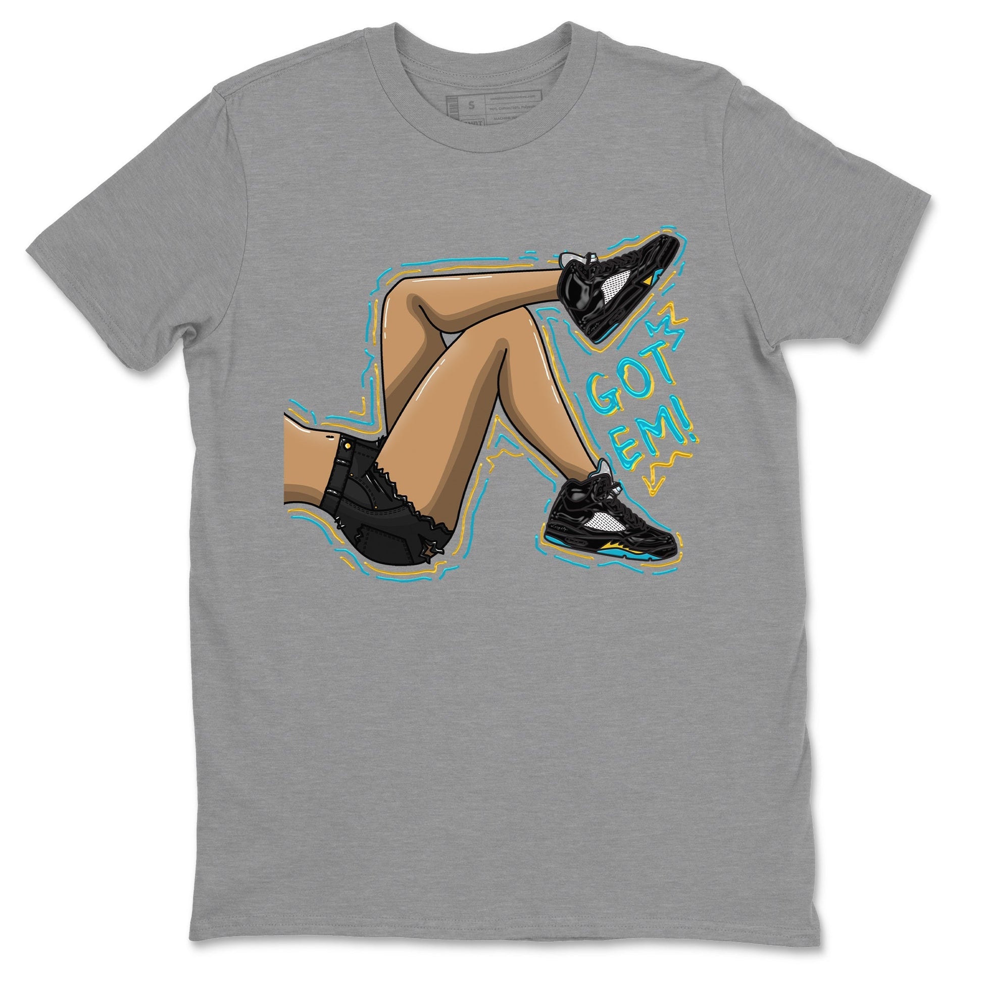 Jordan 5 Aqua Sneaker Match Tees Got Em Legs Sneaker Tees Jordan 5 Aqua Sneaker Release Tees Unisex Shirts
