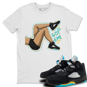 Jordan 5 Aqua Sneaker Match Tees Got Em Legs Sneaker Tees Jordan 5 Aqua Sneaker Release Tees Unisex Shirts