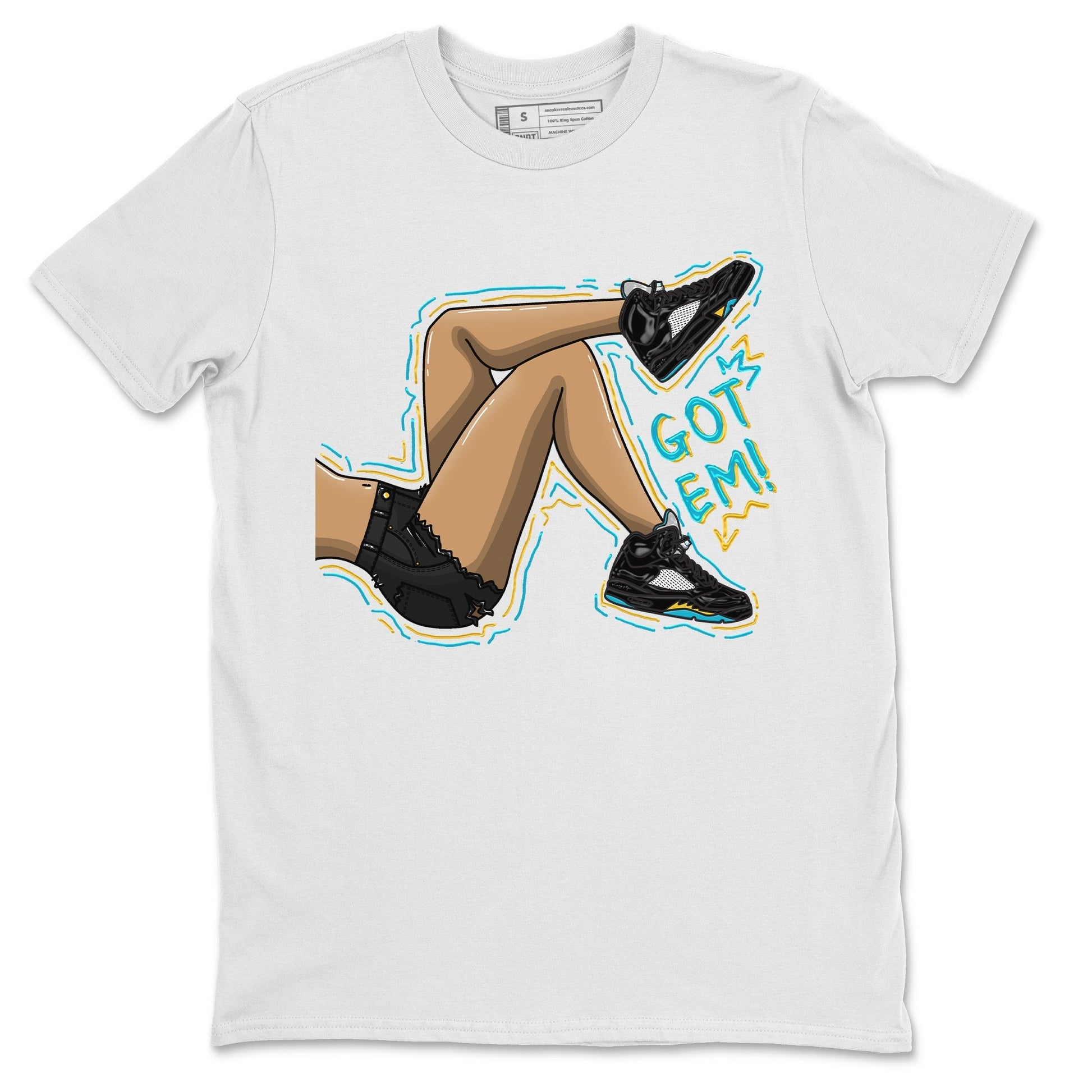 Jordan 5 Aqua Sneaker Match Tees Got Em Legs Sneaker Tees Jordan 5 Aqua Sneaker Release Tees Unisex Shirts