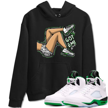 5s Lucky Green shirt to match jordans Got Em Legs sneaker tees Air Jordan 5 Lucky Green SNRT Sneaker Release Tees unisex cotton Black 1 crew neck shirt