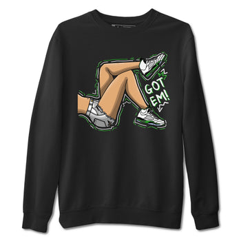 5s Lucky Green shirt to match jordans Got Em Legs sneaker tees Air Jordan 5 Lucky Green SNRT Sneaker Release Tees unisex cotton Black 2 crew neck shirt