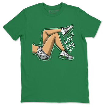 5s Lucky Green shirt to match jordans Got Em Legs sneaker tees Air Jordan 5 Lucky Green SNRT Sneaker Release Tees unisex cotton Kelly Green 2 crew neck shirt