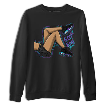 AJ6 Aqua shirt to match jordans Got Em Legs sneaker release tees Air Jordan 6 Aqua SNRT Sneaker Tees Unisex Streetwear Clothing Black 2 T-Shirt