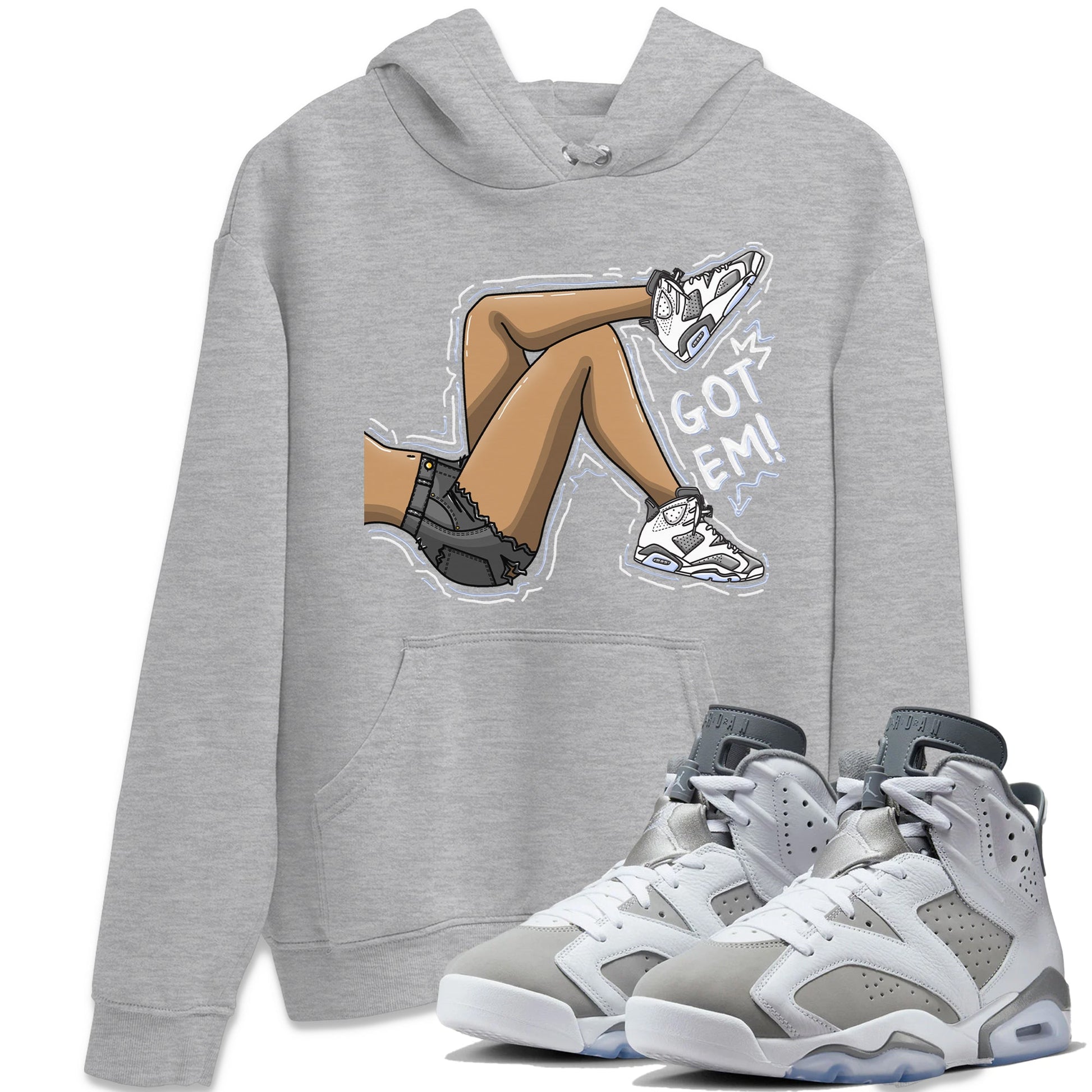 Jordan 6 Cool Grey Sneaker Match Tees Got Em Legs Sneaker Tees Jordan 6 Cool Grey Sneaker Release Tees Unisex Shirts