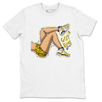 Got Em Legs sneaker match tees to Yellow Ochre 6s street fashion brand for shirts to match Jordans SNRT Sneaker Tees Air Jordan 6 Yellow Ochre unisex t-shirt White 2 unisex shirt