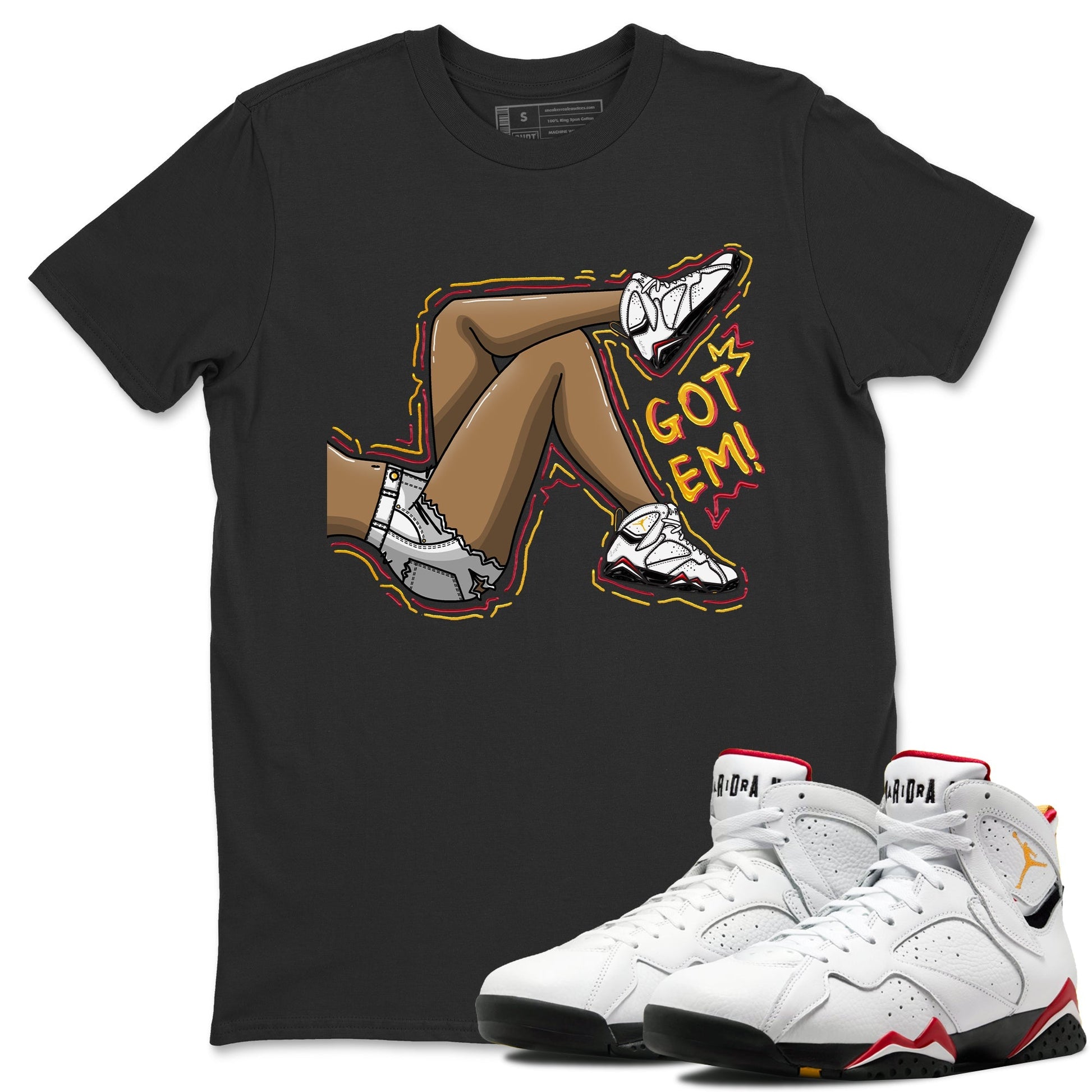 Jordan 7 Cardinal Sneaker Match Tees Got Em Legs Sneaker Tees Jordan 7 Cardinal Sneaker Release Tees Unisex Shirts